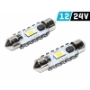 Żarówka VISION Festoon SV8.5 39 mm 12/24V 2x 3570 SMD LED, CANBUS, biała, 2 szt.