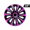 Kołpaki EXTRA STRONG pink - black 14", 4 szt.