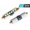 Żarówka VISION Festoon SV8.5 39mm 12/24V 6x 3030 SMD LED, nonpolar, CANBUS, biała, 2 szt.
