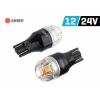 Żarówka VISION WY16W (T15) 12/24V 5x 2835 SMD Lumileds, nonpolar, CANBUS, pomarańczowa, 2 szt.