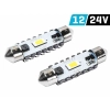 Żarówka VISION Festoon SV8.5 41 mm 12/24V 2x 3570 SMD LED, CANBUS, biała, 2 szt.
