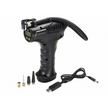 Kompresor powietrza bezprzewodowy, 150 PSI, automatyczny z cyfrowym ciśnieniomierzem, 4 adaptery
