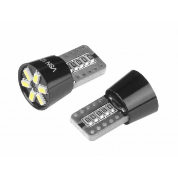 Żarówka VISION W5W (T10) 12V 6x 3014 SMD LED, CANBUS, biała, 2 szt.