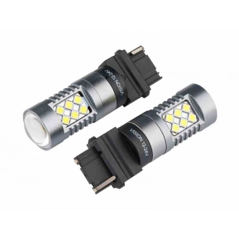 Żarówka VISION P27W (T25) 12/24V 24x 3030 SMD LED, nonpolar, CANBUS, biała, 2 szt.