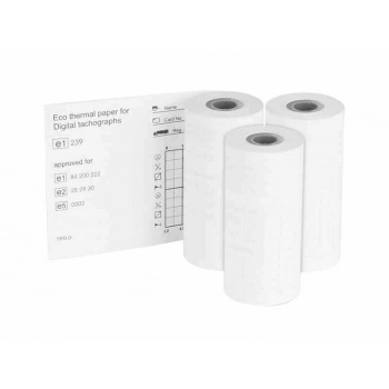 Papier do tachografu cyfrowego, 3 rolki po 8 m