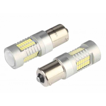 Żarówka VISION P21W BA15s 12/24V 52x 4014 SMD LED, z soczewką, CANBUS, biała, 2 szt.
