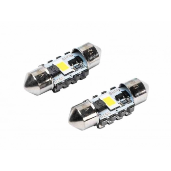 Żarówka VISION Festoon SV8.5 31 mm 12/24V 2x 3570 SMD LED, CANBUS, biała, 2 szt.