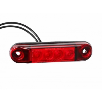 Lampa obrysowa typu SLIM 4x LED, 12/24V, czerwona