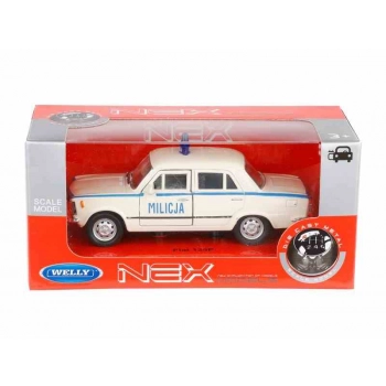 Model 1:34, PRL FIAT 125p MILICJA, biały (A884F125MIB)