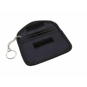 Etui poziome na kartę Keyless, blokujące sygnał, czarne
