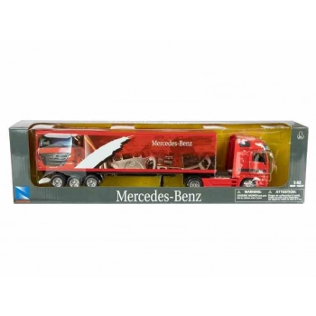 Model 1:43, Truck Mercedes z naczepą, czerwony