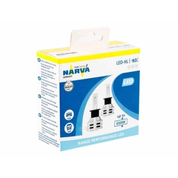 Żarówki NARVA H3 LED 12/24V 19W, PK22s, Range Performance, 2 szt.