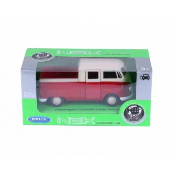 Model 1:34, Volkswagen T1 Double CabinPick Up, czerwono-kremowy (A880VTDCPCK)