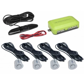 System wspomagania parkowania z wyświetlaczem LED, 4 srebrne sensory