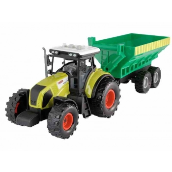 Model Mały Rolnik, Traktor z przyczepą, zielony