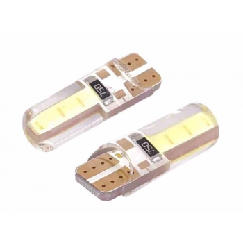 Żarówka VISION W5W (T10) 12V 2x COB LED, biała, silikonowa obudowa, 2 szt.