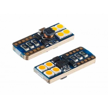 Żarówka VISION WY5W (T10) 12/24V 8x 3030 SMD LED, nonpolar, CANBUS, pomarańczowa, 2 szt.