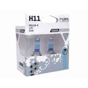 Żarówki VISION limitless white H11 12V 55W PGJ19-2 U E4 +120%, 2 szt.
