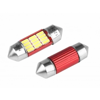 Żarówka VISION Festoon SV8.5 31mm 12/24V 12x 4014 SMD LED, nonpolar, CANBUS, biała, 2 szt.