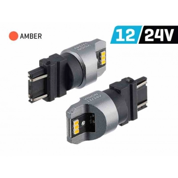 Żarówka VISION PY27/7W (T25) 12/24V 6x 3020 SMD LED, nonpolar, CANBUS, pomarańczowa, 2 szt.