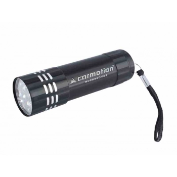 Latarka aluminiowa 9 LED, baterie w zestawie