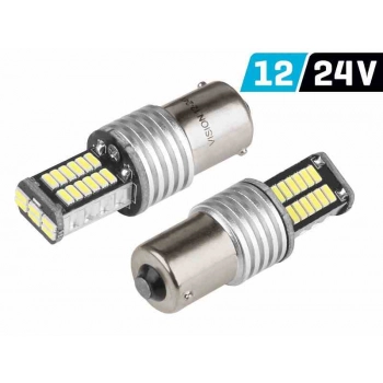 Żarówka VISION P21W BA15s 12/24V 30x4014 SMD LED, CANBUS, biała, 2 szt.