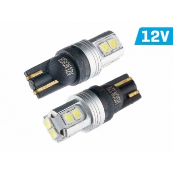 Żarówka VISION W5W (T10) 12V 10x 3030 SMD LED, nonpolar, CANBUS, biała, 2 szt.