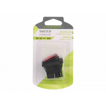 Przełącznik elektryczny DC 12V/24V, czerwony