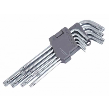 Klucze trzpieniowe otworowe 180 mm do śrub TORX, T10 - T50, 9 szt.