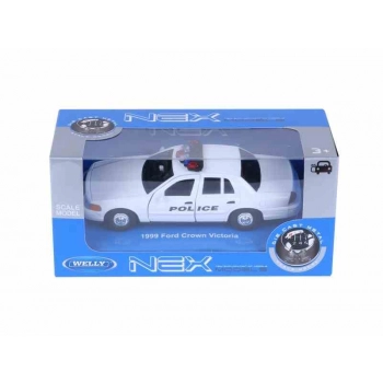 Model 1:34, 1999 FORD Crown Victoria, POLICE, biały (A876FCVPB)