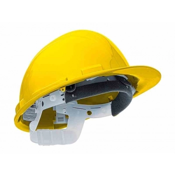 Kask ochronny HDPE, regulowany 53-63 cm, żółty