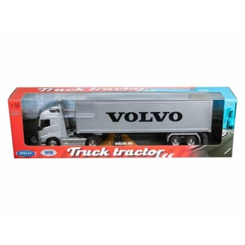 Model 1:32, VOLVO FH, ciągnik srebrny - naczepa srebrna (C32691VOFHS)