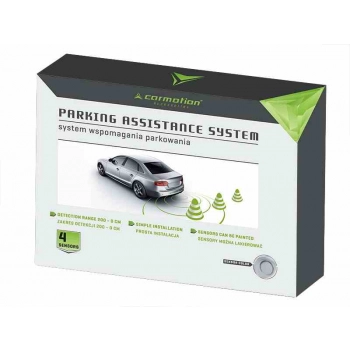 System wspomagania parkowania z wyświetlaczem LED, 4 srebrne sensory
