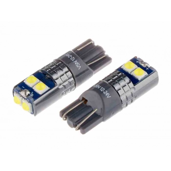 Żarówka VISION W5W (T10) 12/24V 6x 3030 SMD LED, nonpolar, CANBUS, biała, 2 szt.
