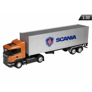 Model 1:32, SCANIA R470, ciągnik pomarańczowy - naczepa srebrna