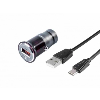 Ładowarka 12/24V QC3.0 1x USB + kabel USB do USB-C