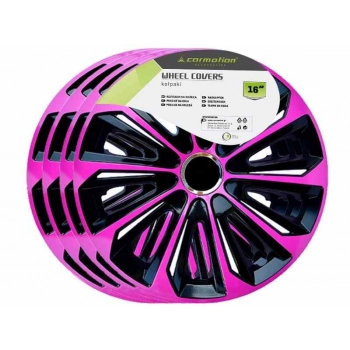 Kołpaki EXTRA STRONG pink - black 16