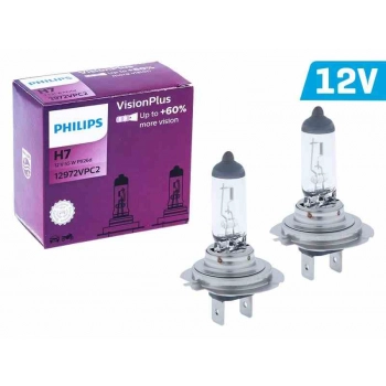 Żarówki PHILIPS H7 12V 55W PX26d VisionPlus +60%