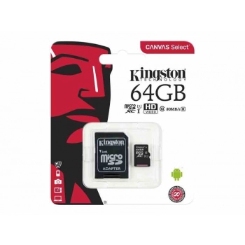 Karta pamięci Kingston Canvas Select 64 GB, microSDHC Class 10