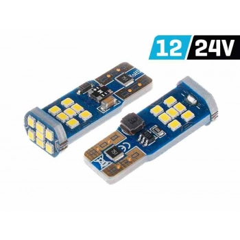 Żarówka VISION W5W (T10) 12/24V 21x 2016 SMD LED, nonpolar, CANBUS, biała, 2 szt.