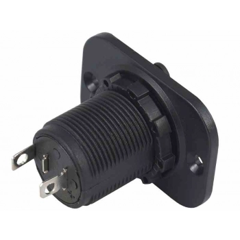 Gniazdo elektryczne EURO 12V/24V, do zabudowy, z oprawką (58083)