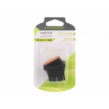 Przełącznik elektryczny DC 12V/24V, żółty
