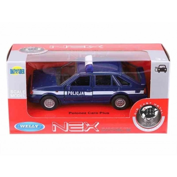 Model 1:34, PRL Polonez Caro Plus POLICJA, granatowo-biały (A884PCPPOGB)