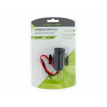 Gniazdo elektryczne pojedyncze 12V 15A, wodoszczelne