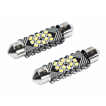 Żarówka VISION Festoon SV8.5 41 mm 12/24V 12x 2016 SMD LED, CANBUS, biała, 2 szt.