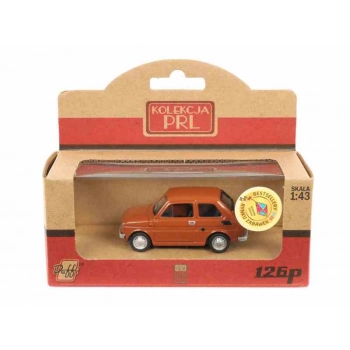 Model 1:43, FIAT 126P PRL, brązowy