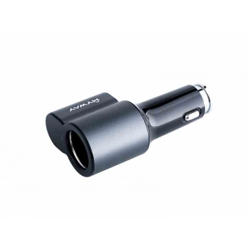 Ładowarka 12/24V 3x USB Auto-ID max 5.1A z gniazdem zapalniczki + kabel USB do USB-C