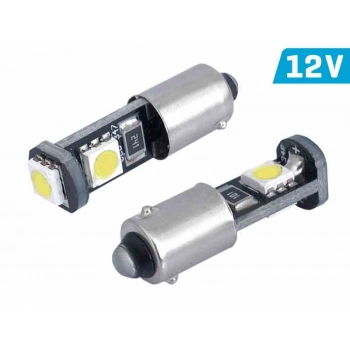 Żarówka VISION H6W BAX9s 12V 3x 5050 SMD LED, CANBUS, biała, 1 szt.