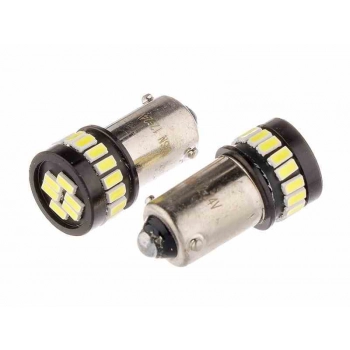Żarówka VISION H6W BAX9s 12/24V 24x 3014 SMD LED, nonpolar, CANBUS, biała, 2 szt.