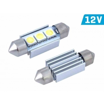 Żarówka VISION Festoon SV8.5 36mm 12V 3x 5050 SMD LED, CANBUS, biała, 2 szt.